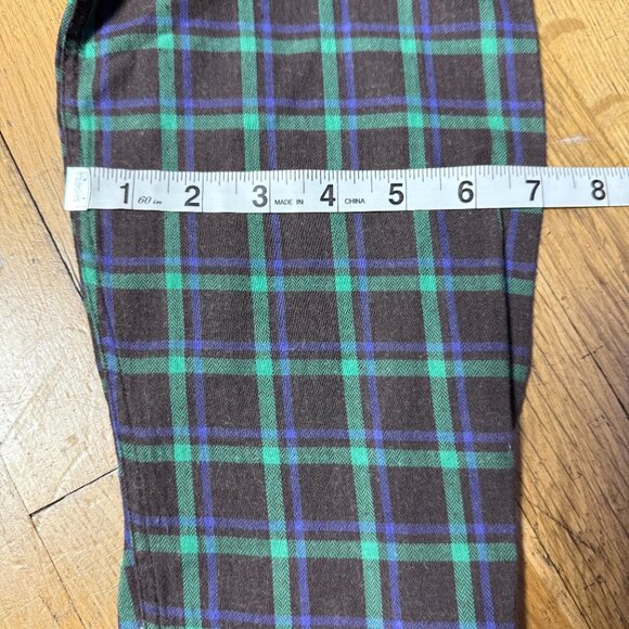 Ledbury Mens Brown Green Plaid Long Sleeve Button Down Size 15.5 - Picture 8 of 8